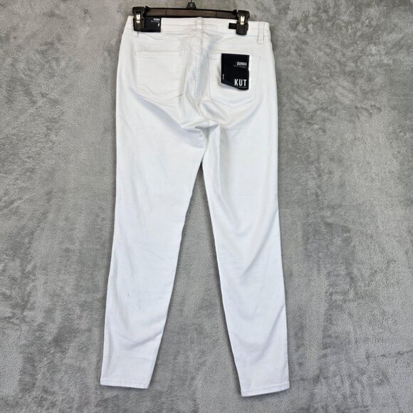 Kut From The Kloth Jeans Womens 4 White Donna Ankle Skinny Stretch Denim 126540 - Picture 12 of 16